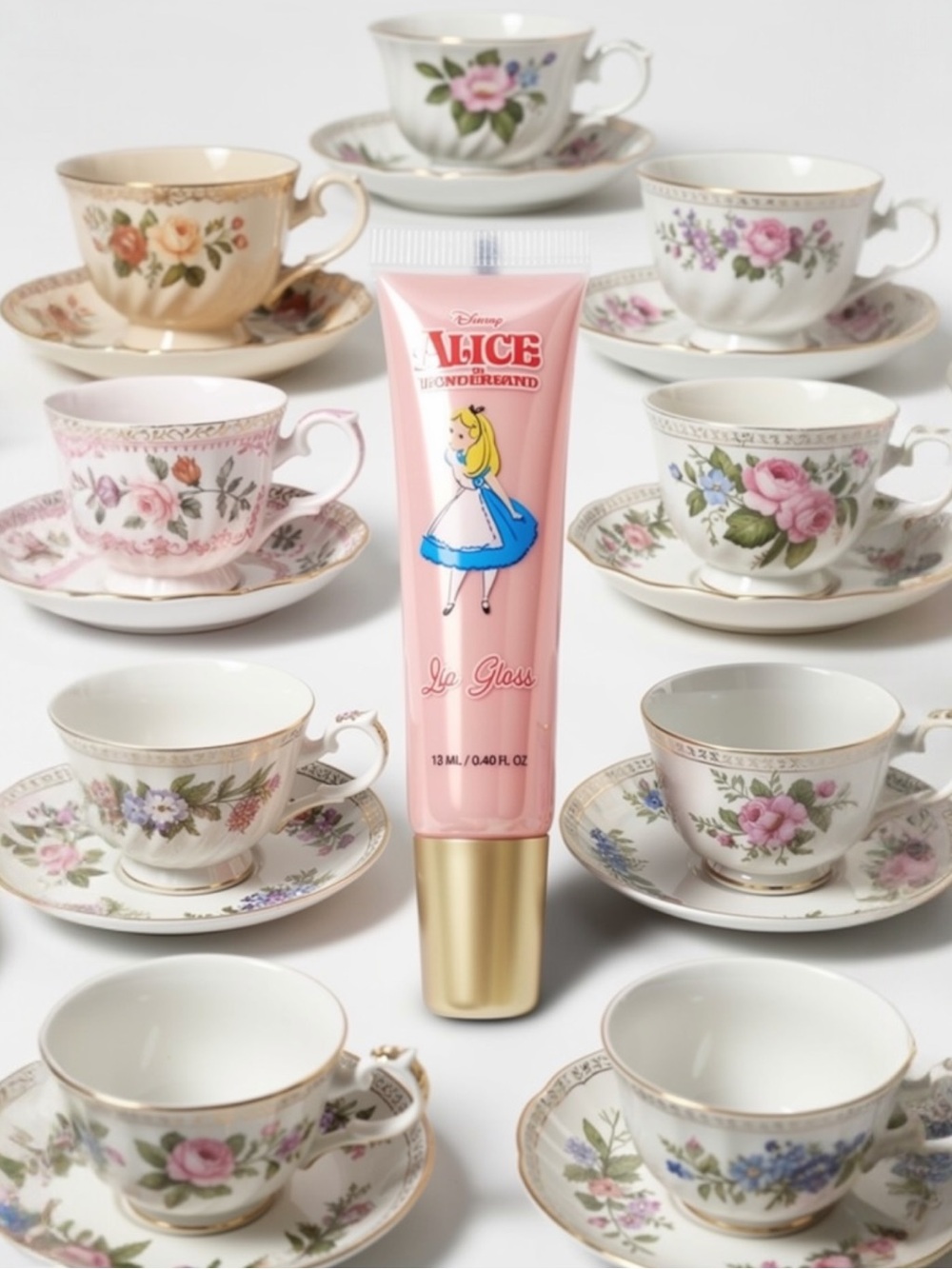 Disney Alice in Wonderland Hydrating Milky Pink Lip Gloss Squeeze Tube